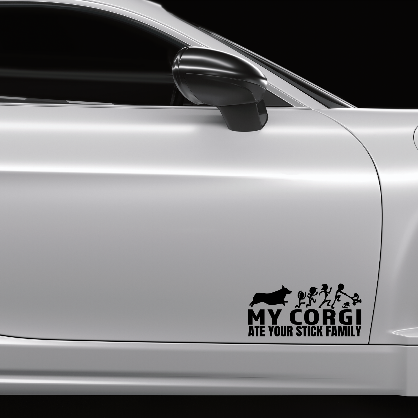My Corgi Ate Your Stick Family Sticker