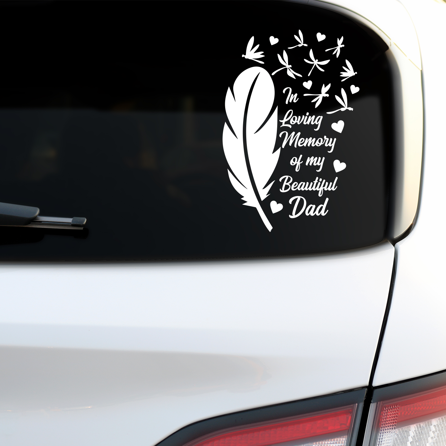 In Loving Memory Dad Memorial Sticker