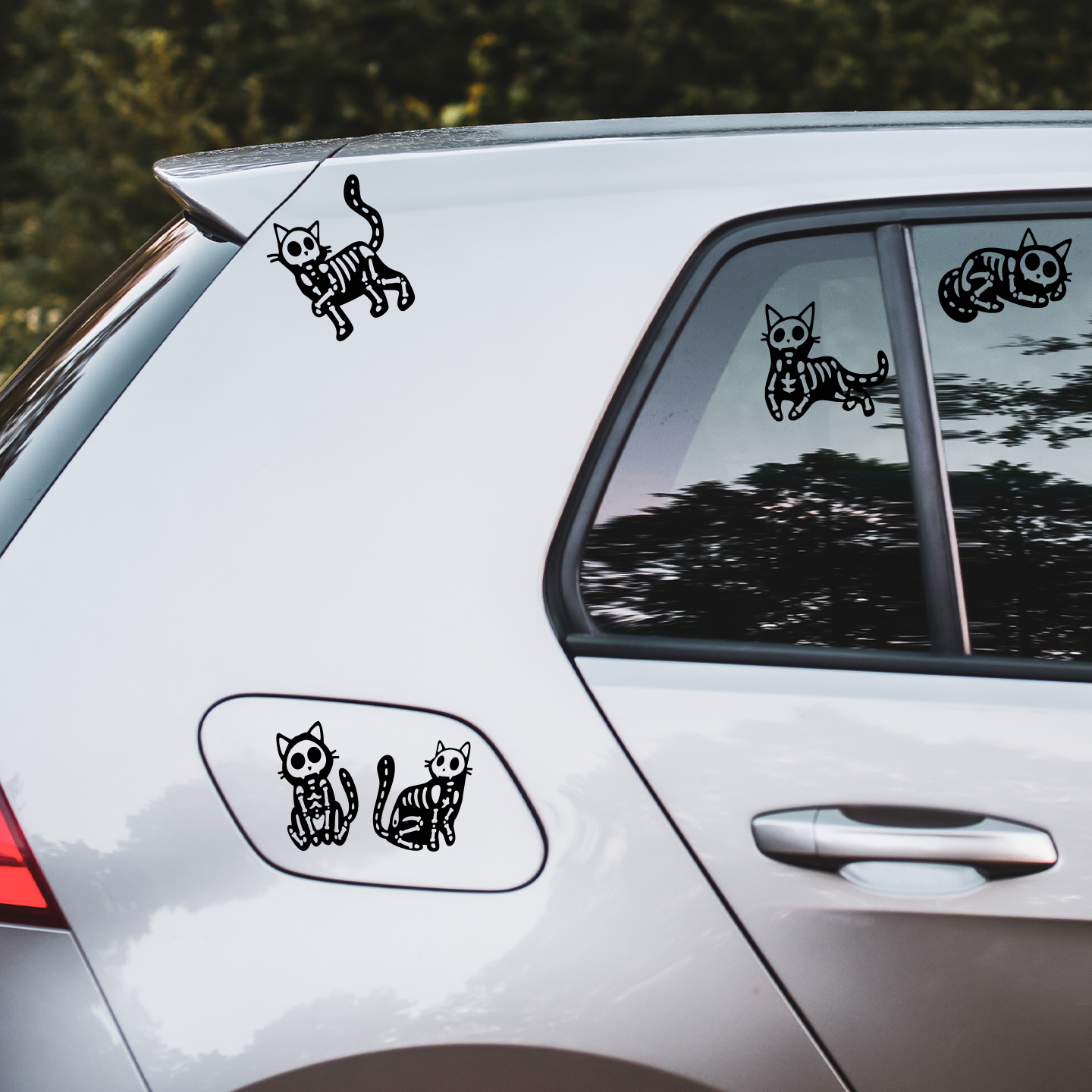 Skeleton Cat Stickers