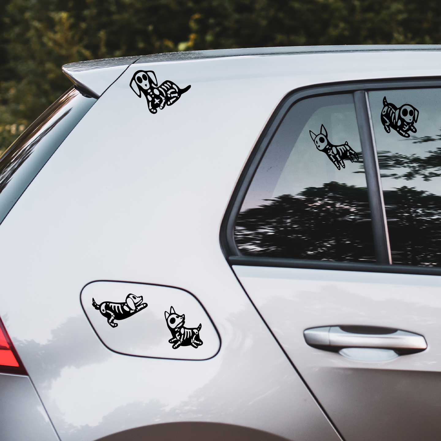 Skeleton Dog Stickers