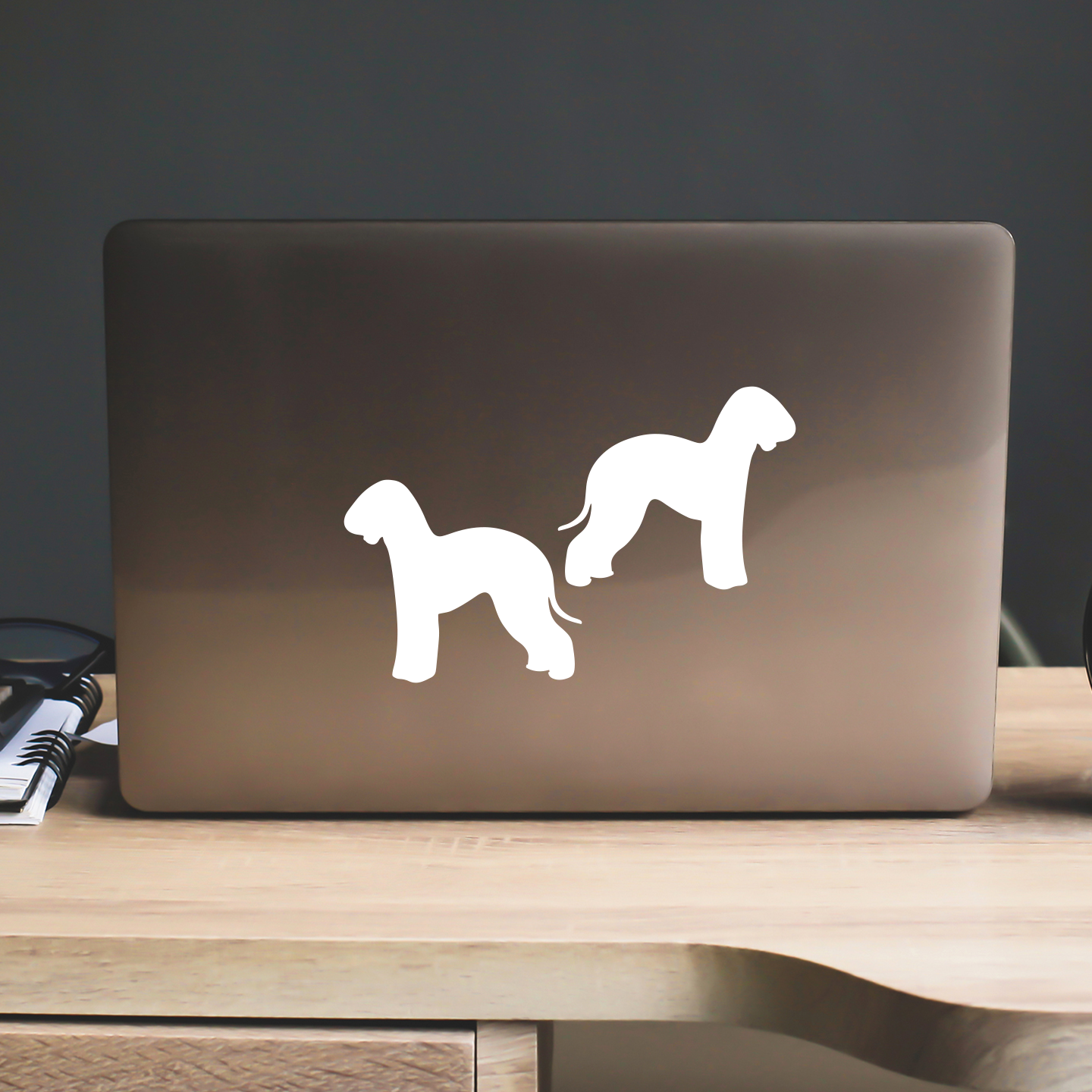 Bedlington Terrier Silhouette Stickers