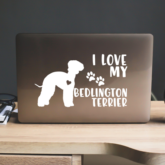 I Love My Bedlington Terrier Sticker