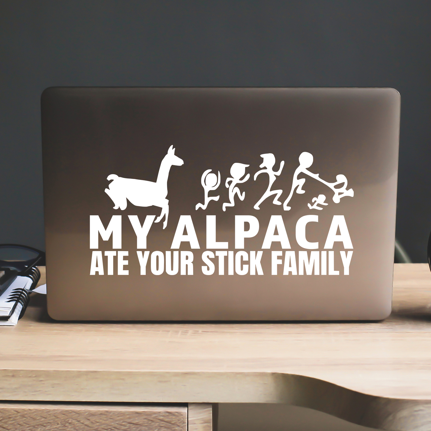 My Alpaca Ate Your Stick Family Sticker