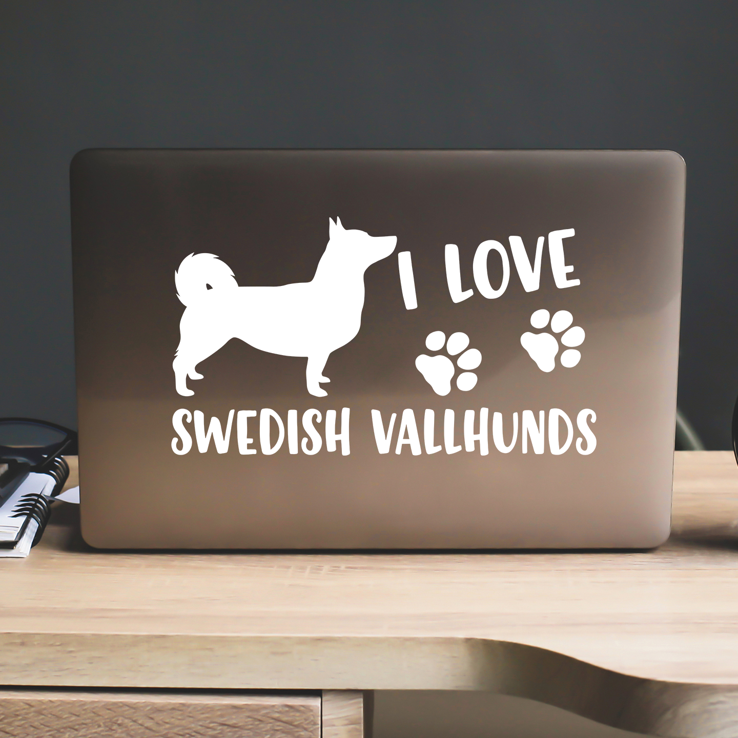 I Love Swedish Vallhunds Sticker