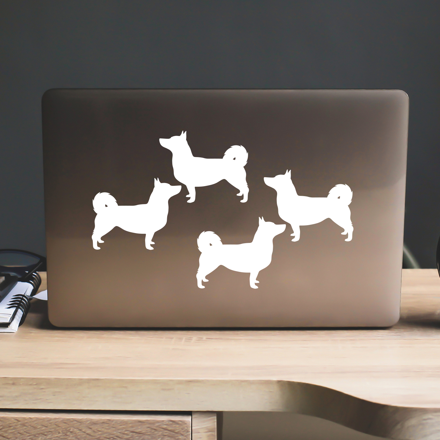 Swedish Vallhund Silhouette Stickers