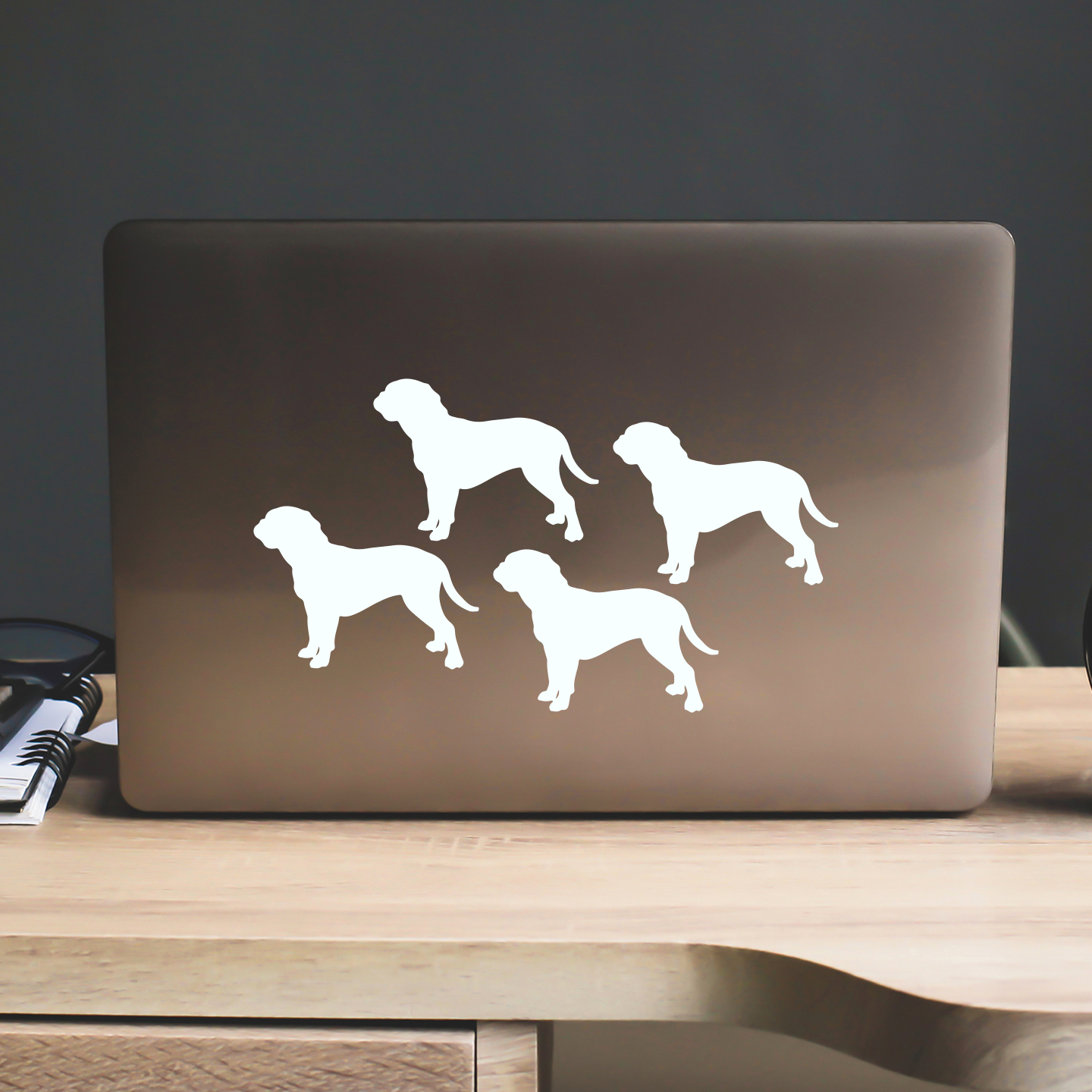 Dogue De Bordeaux Dog Silhouette Stickers