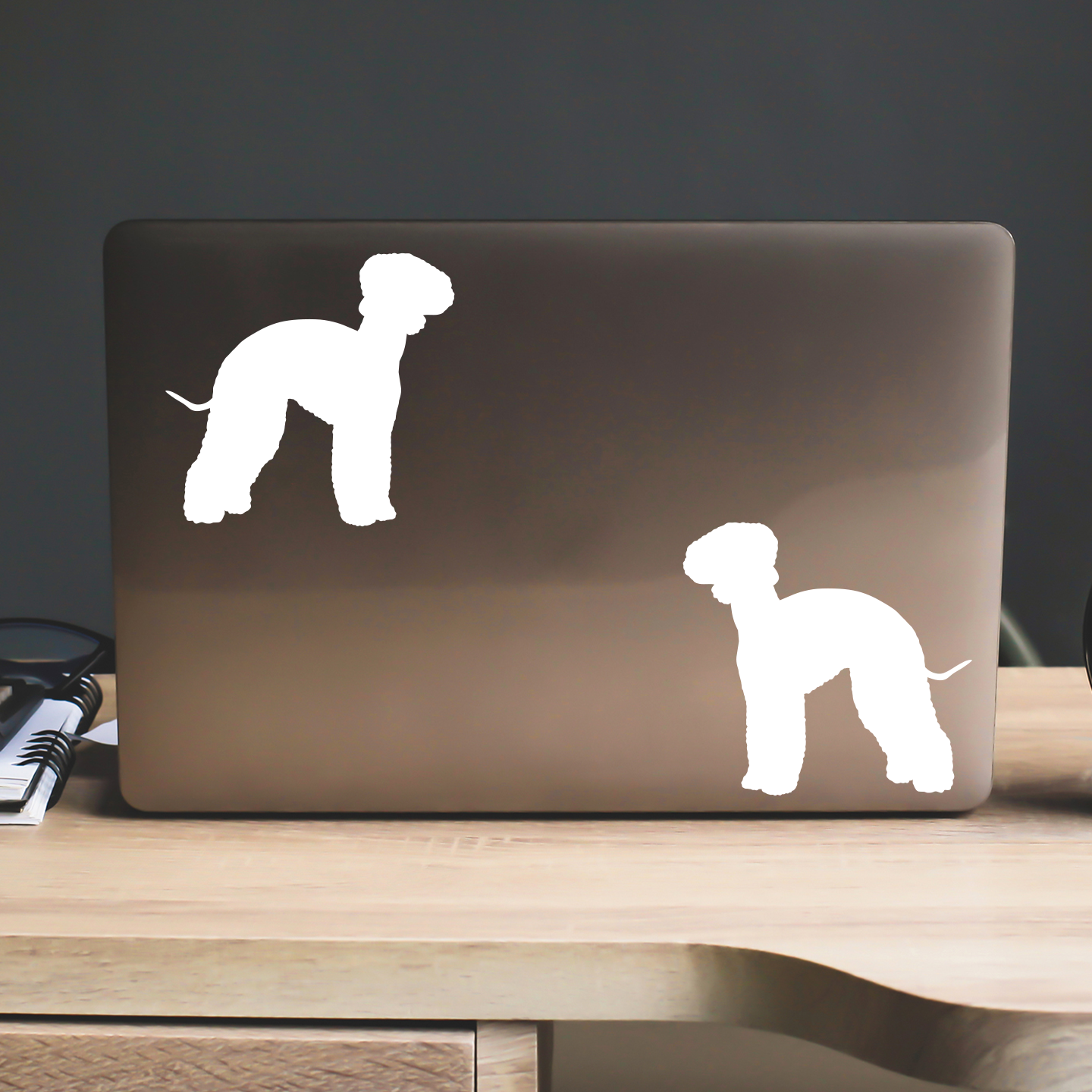 Bedlington Terrier Silhouette Stickers