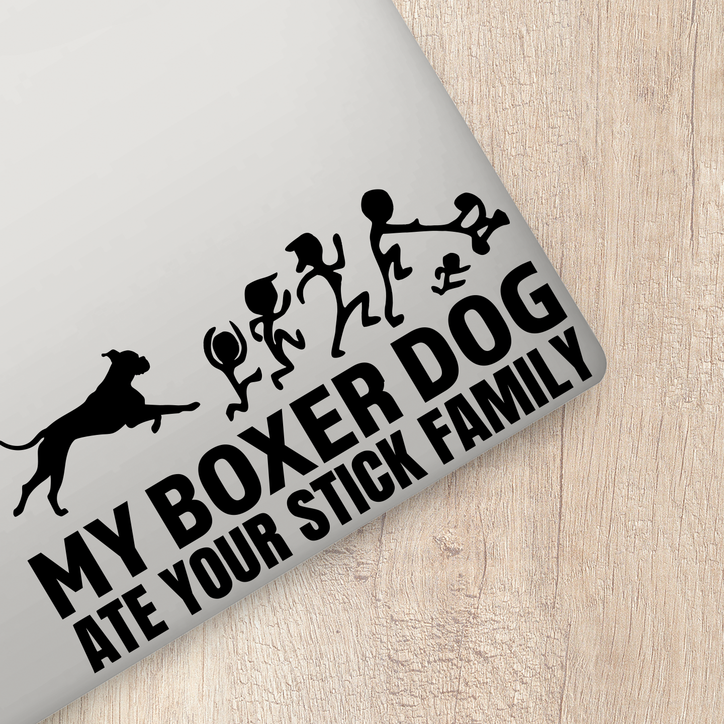 My Boxer Ate Your Stick Family Sticker