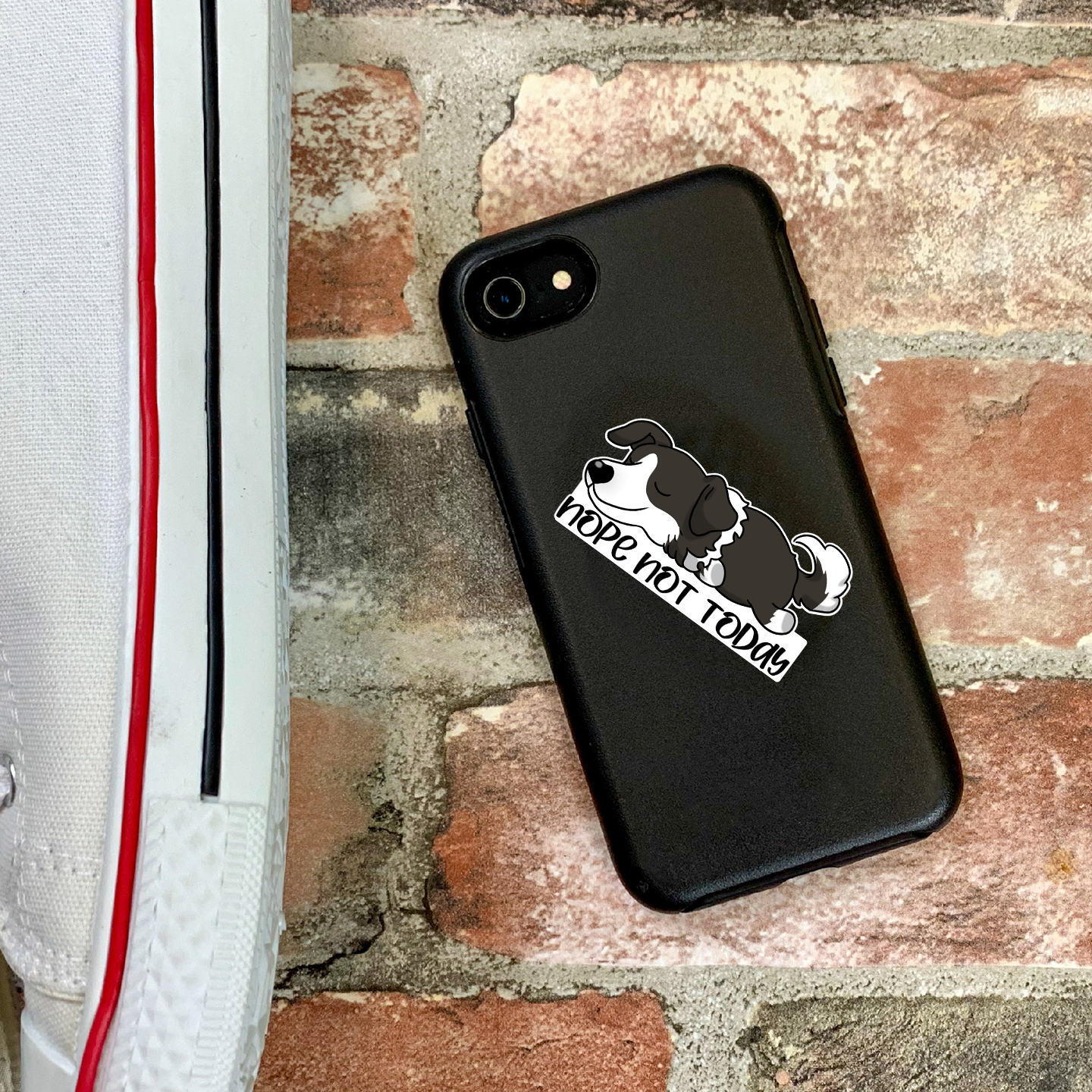 Border Collie Nope Not Today Sticker