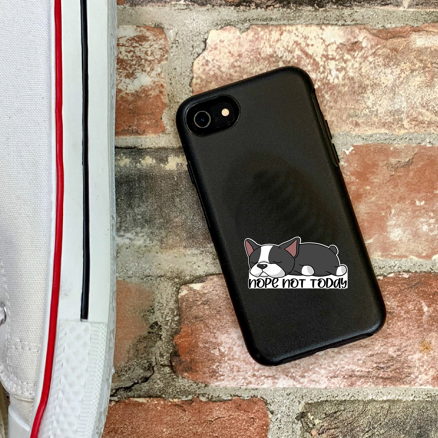 Boston Terrier Nope Not Today Sticker