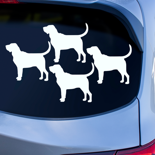 Bloodhound Silhouette Stickers