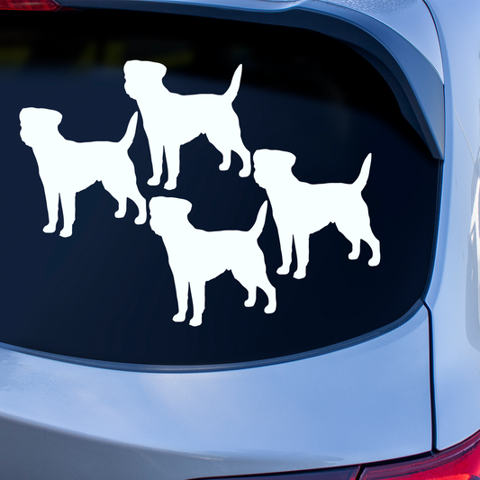Border Terrier Silhouette Stickers