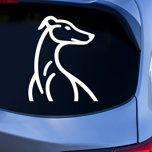 Minimalist Greyhound Profile Sticker