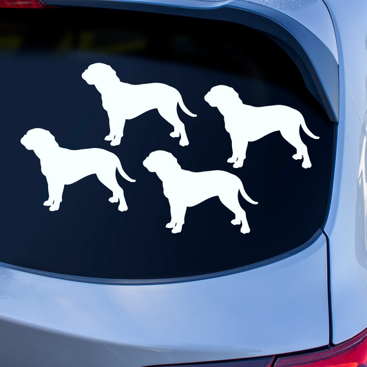 Dogue De Bordeaux Dog Silhouette Stickers