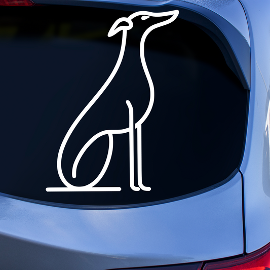 Minimalist Greyhound Sitting Sticker