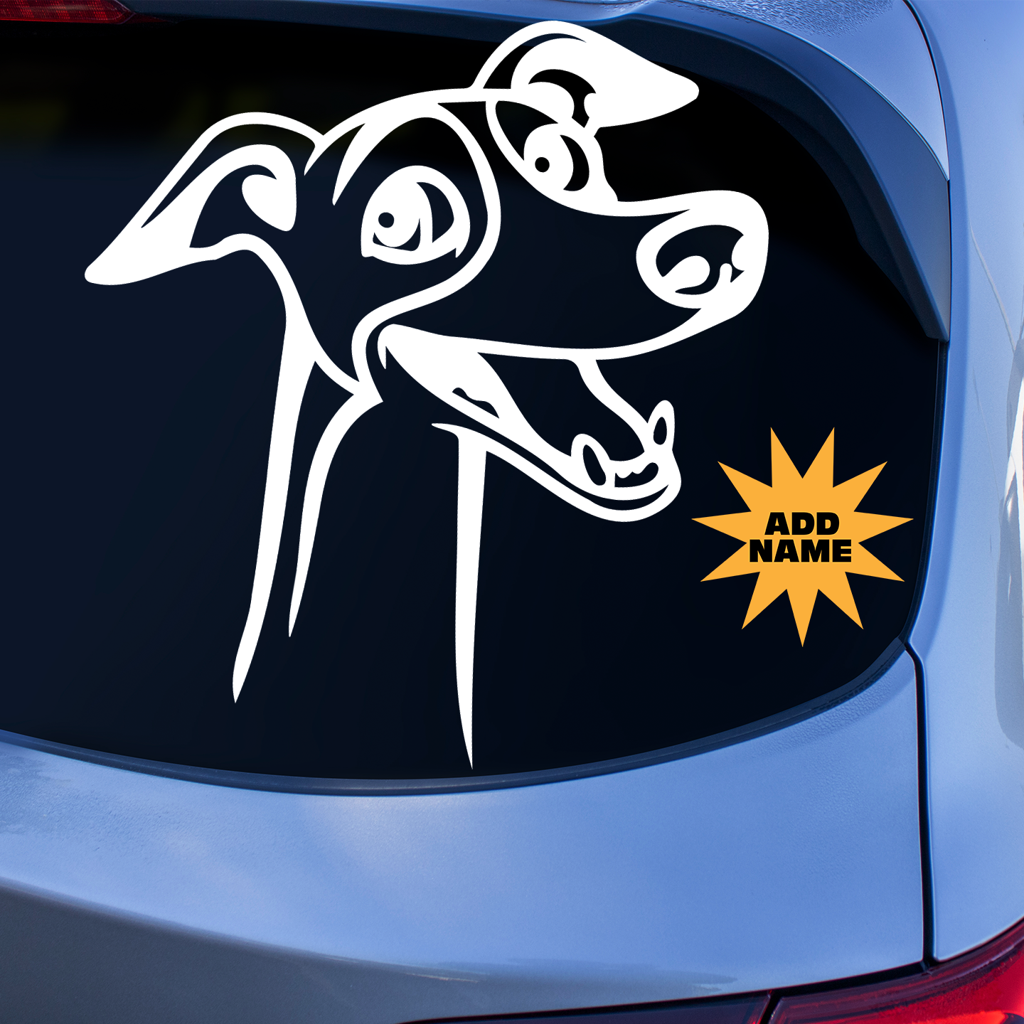 Greyhound Cartoon Sticker