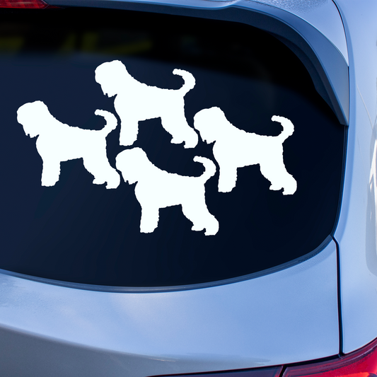 Black Russian Terrier Silhouette Stickers