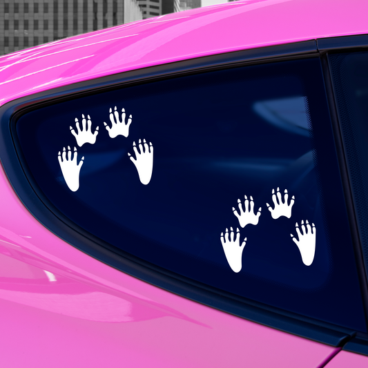 Raccoon Paw Print Stickers