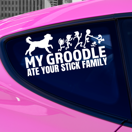 My Groodle Ate Your Stick Family Sticker