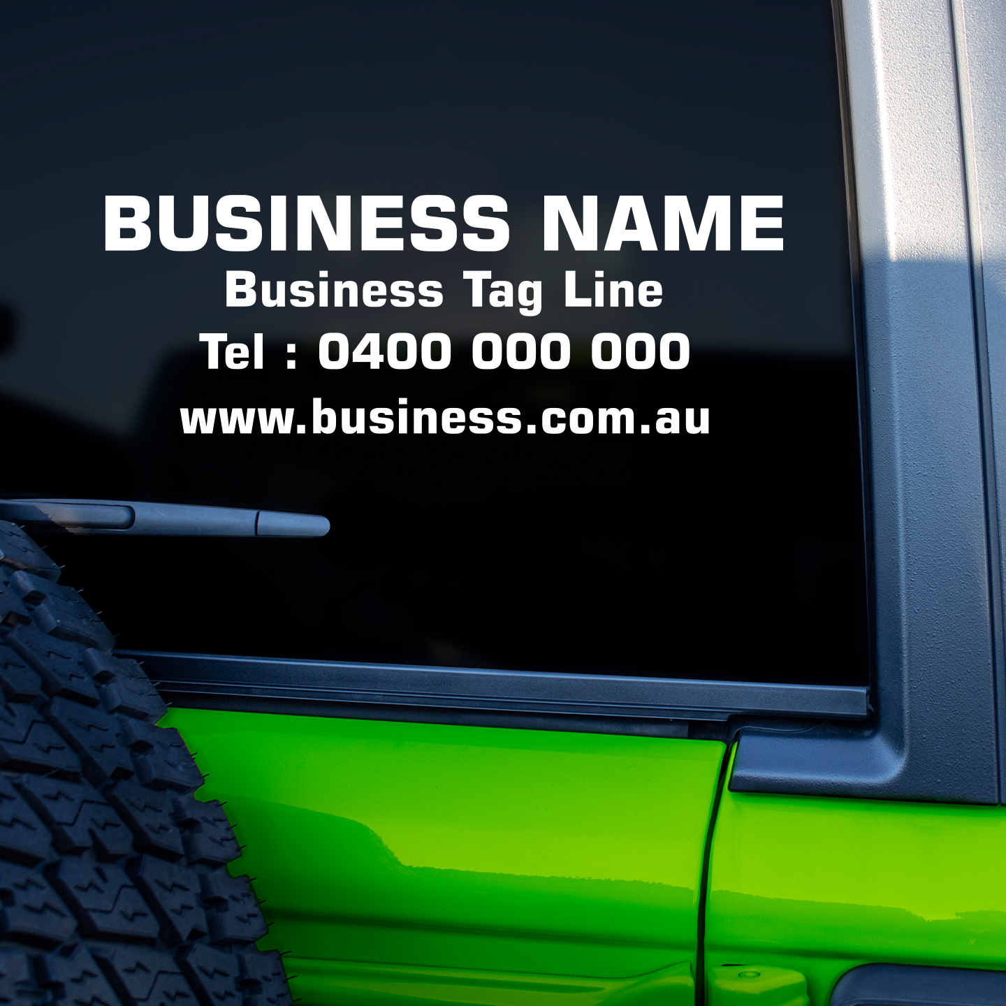 Business Signage Custom Text Sticker