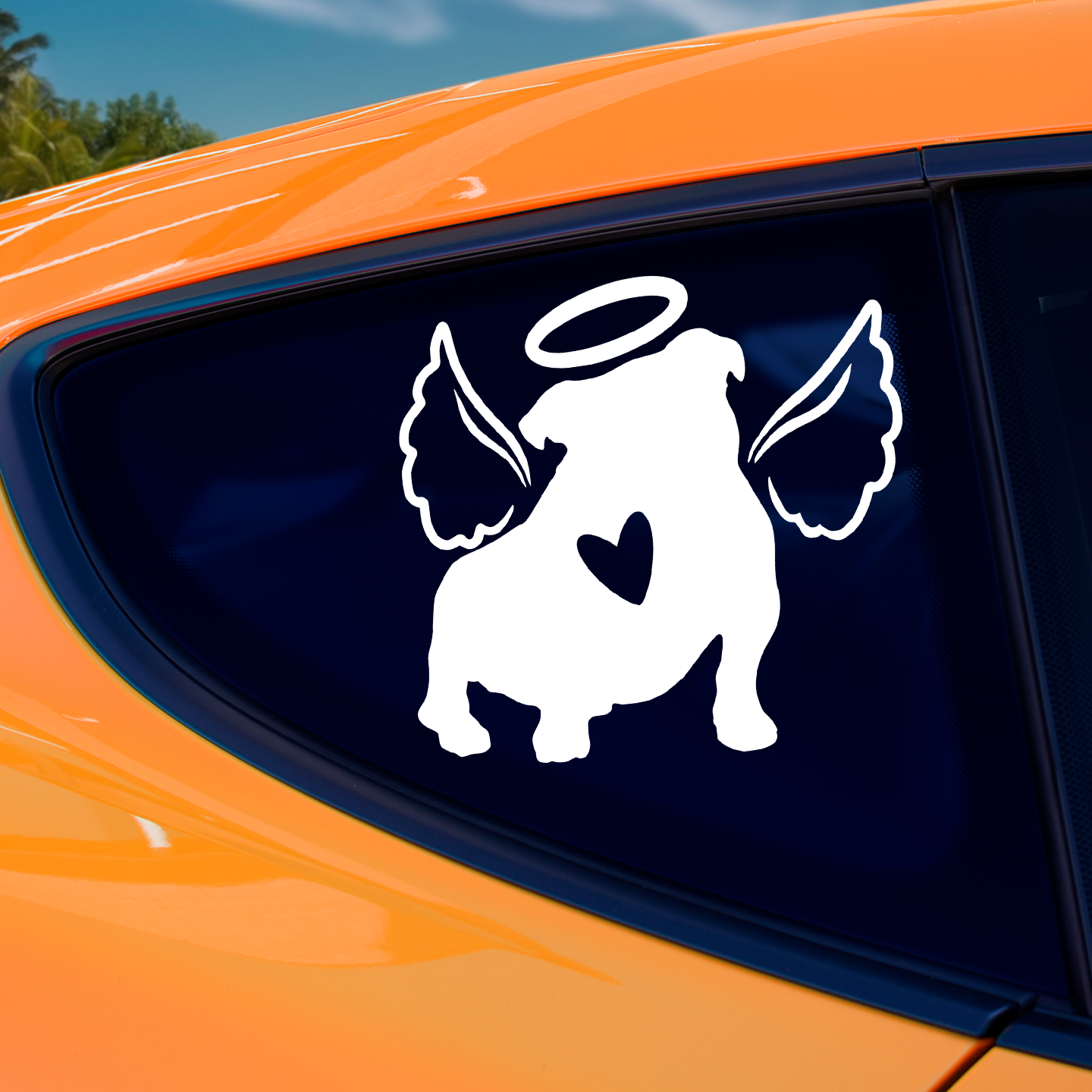 Bulldog With Angel Wings Sticker