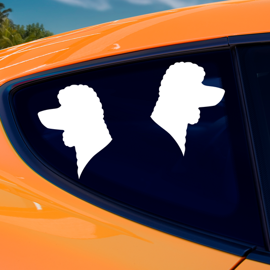 Poodle Silhouette Stickers