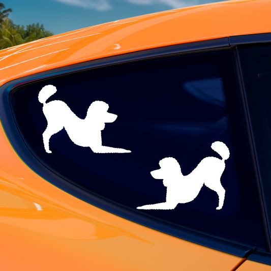 Poodle Silhouette Stickers