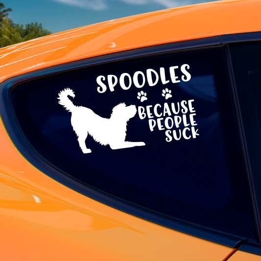 Spoodles Because People Suck Sticker