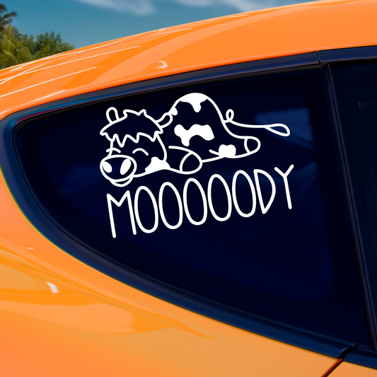 Funny Cow Moody Sticker