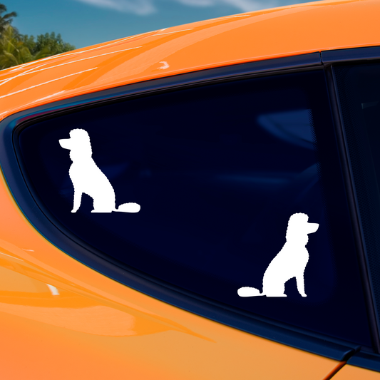 Poodle Silhouette Stickers