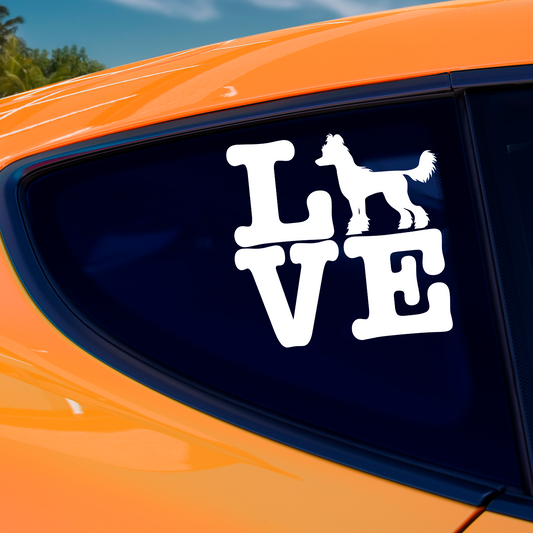 Chinese Crested Love Sticker