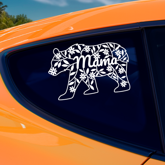 Mama Bear Floral Sticker