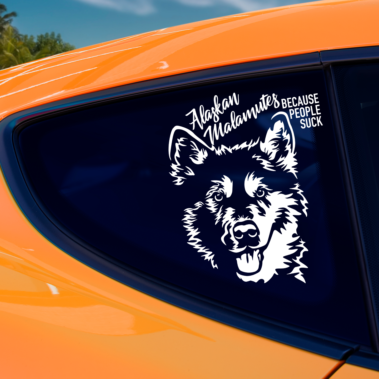 Alaskan Malamutes Because People Suck Sticker