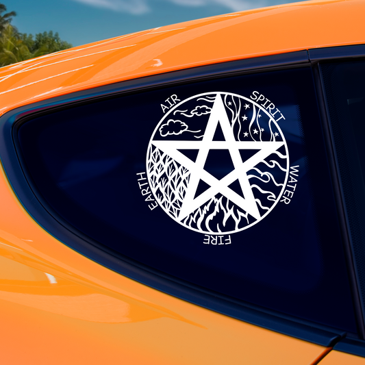 Pentagram Wicca Elements Sticker