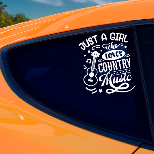 Just A Girl Who Loves Country Music Sticker