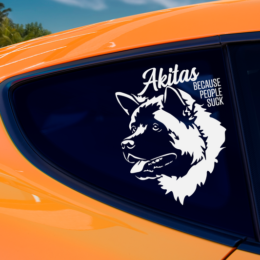 Akitas Because People Suck Sticker
