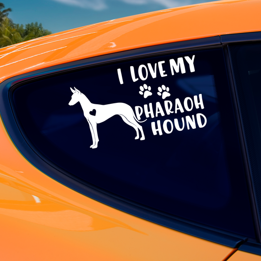 I Love My Pharaoh Hound Sticker