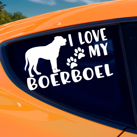 I Love My Boerboel Sticker