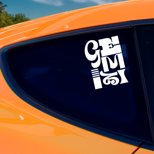 Gemini Retro Sticker