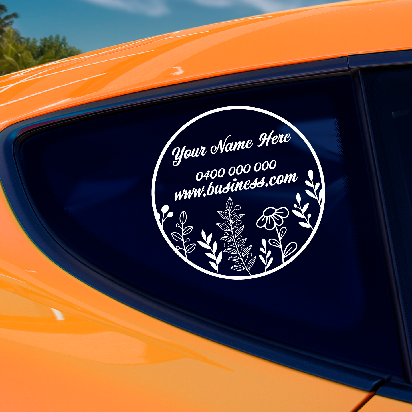 Business Signage Custom Round Logo Sticker