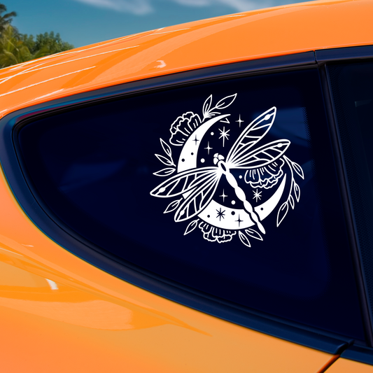 Dragonfly Moon Sticker