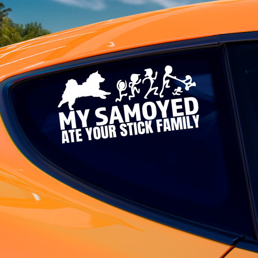 My Samoyed Ate Your Stick Family Sticker