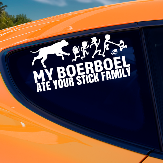 My Boerboel Ate Your Stick Family Sticker
