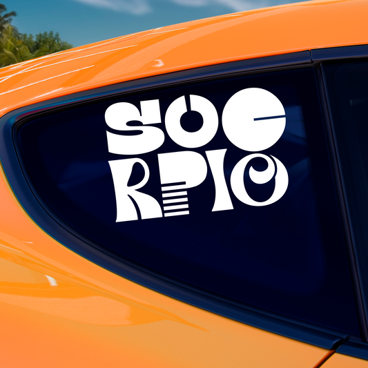 Scorpio Retro Sticker