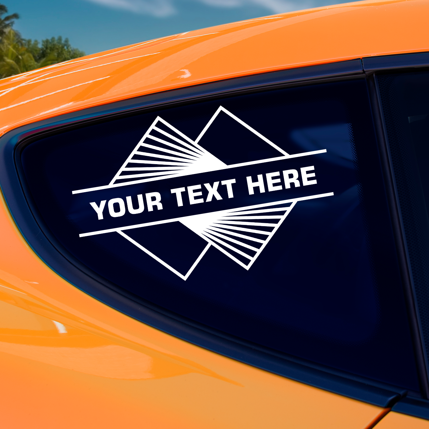 Business Signage Custom Geometric Logo Sticker