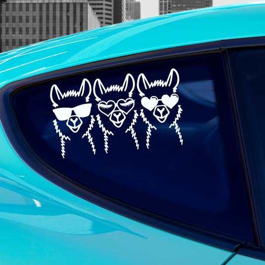Funny Alpaca Trio Sticker
