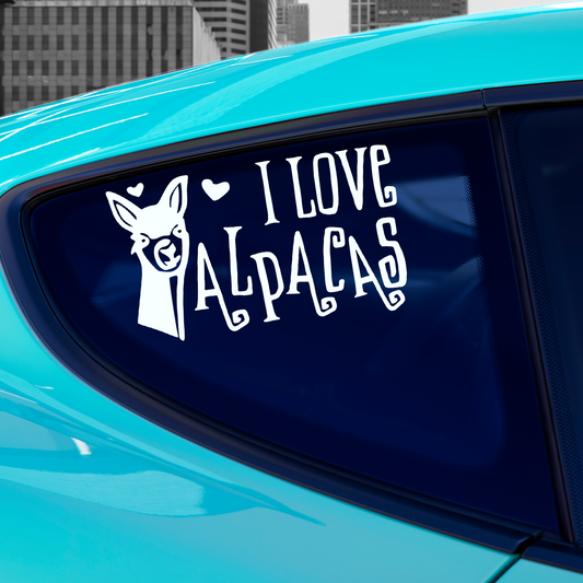 I Love Alpacas Sticker