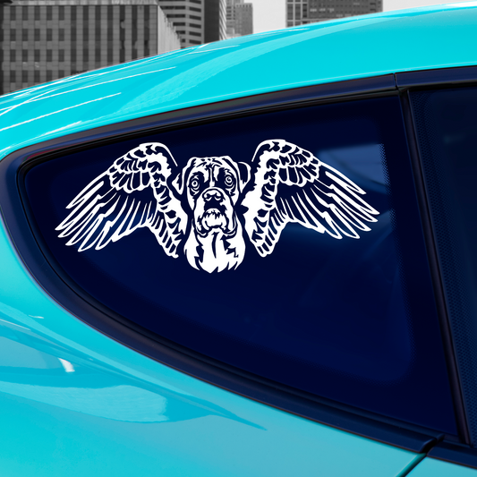 Boxer Angel Dog Sticker