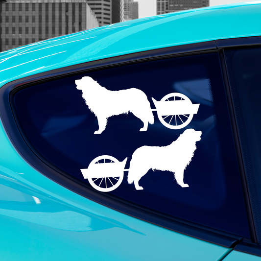 Bernese Mountain Dog Pulling Cart Stickers
