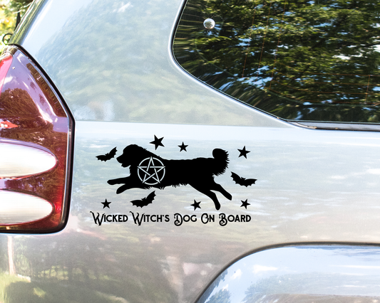 Wicked Witch's Dog On Board Bernese Mountain Dog Sticker